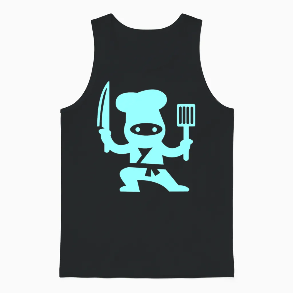 Chef Ninja Chefs & Cooks Unisex Tank Top in Black