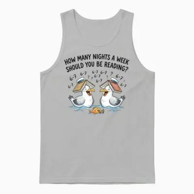 Seagull Book Club Duo Unisex Tank Top - Ash
