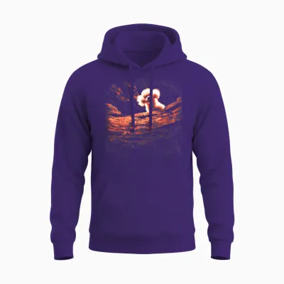 A Little Lamb in the Killer Silence Cute Poodle Horror Movie Unisex Hoodie - Purple