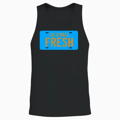 Fresh License Plate Unisex Tank Top - Black