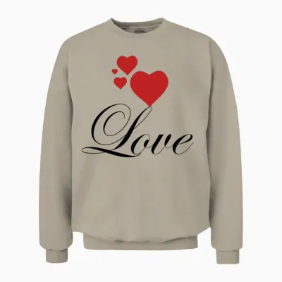 Love with Hearts. Unisex Sweatshirt - Sand