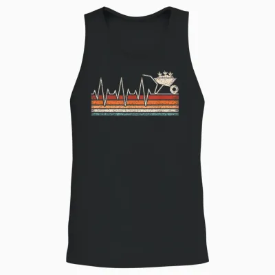 Lustiges Garten Herzschlag Gärtner Gartenarbeit Damen Herren Unisex Tank Top - Black