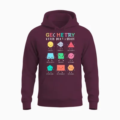 Geometry Keeps You in Shape – School Math Humor Unisex Hoodie - Maroon