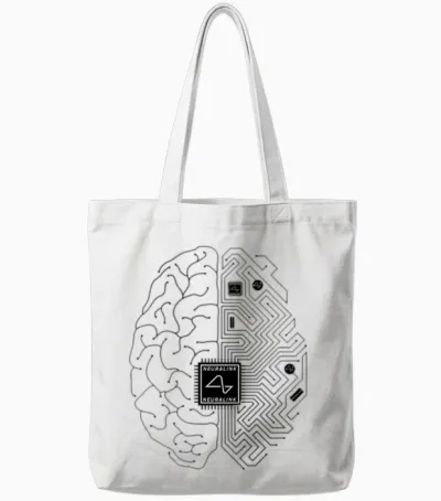 Neuralink Tote Bags - White