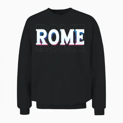 Retro - Rome Unisex Sweatshirt - Black