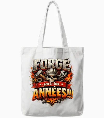 Cadeau Anniversaire Homme Original Forgé Par Les Années Tote Bags - White