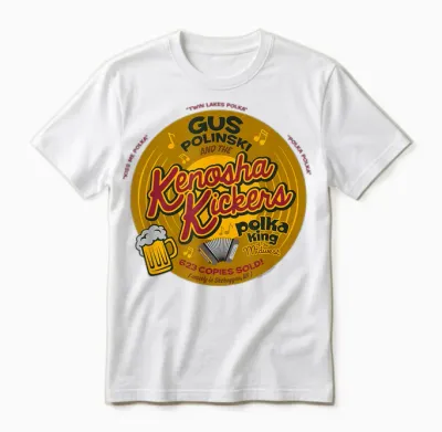 Home Alone Christmas Gus Polinski Kenosha Kickers Polka King Unisex T-Shirt - White