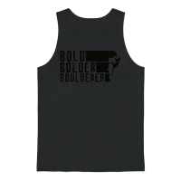 Bold Bolder Boulderer Boulder Bouldering Unisex Tank Top - Black – 1