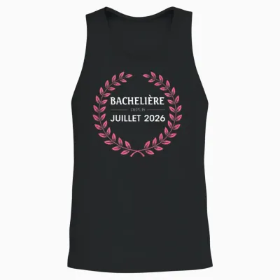 Bachelière 2026 Félicitations Réussite Bac Souvenir Fille Unisex Tank Top - Black