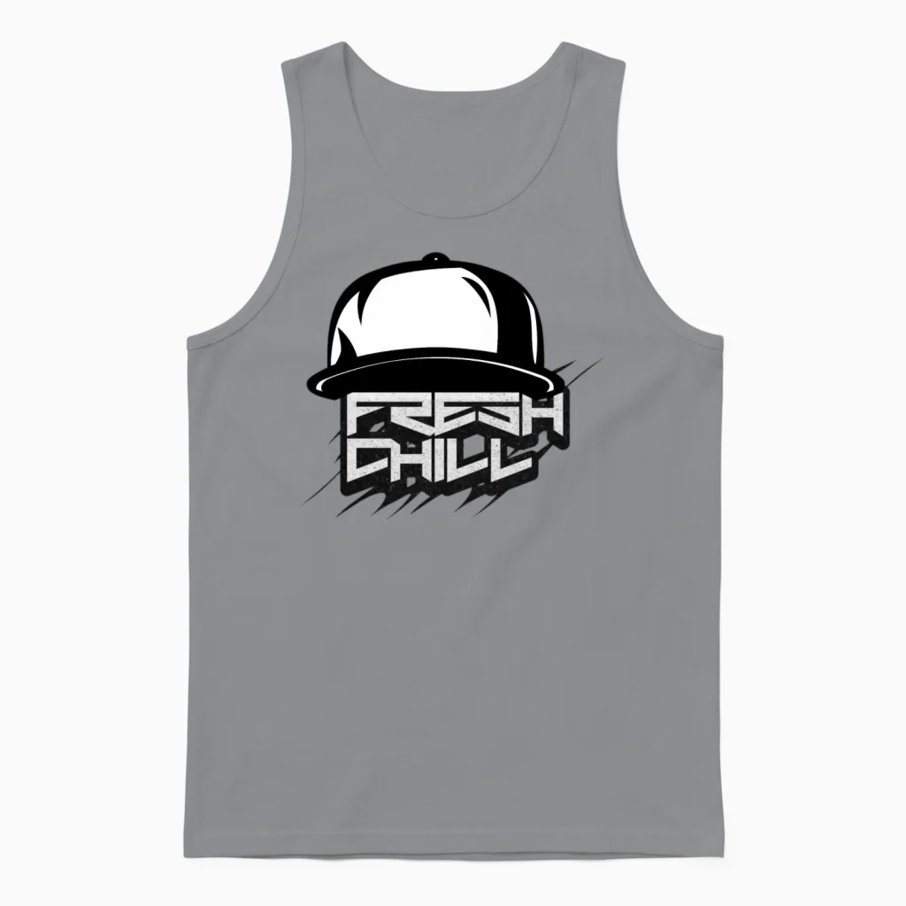 'fresh Chill' Urban Hat Gd Unisex Tank Top in Sport Grey