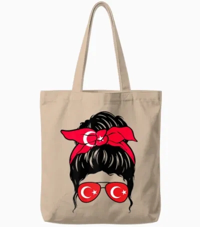 Türkisches Mädchen Türkiye Türkische Flagge Türkei Türk Kizi Tote Bags - Natural
