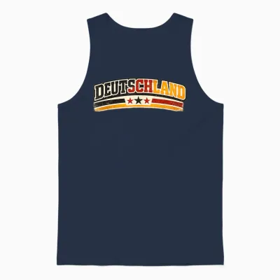 Deutschland Trikot Für Fußball Retro Vintage Deutschland Fan Unisex Tank Top - Navy