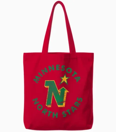 The Minnesota North Stars Ice Hockey Team Tote Bags - Red