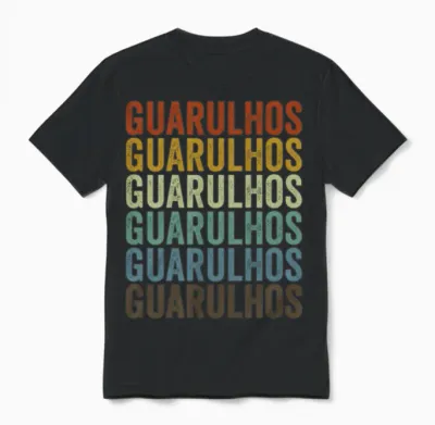 Guarulhos Brazil Retro Vintage Unisex T-Shirt - Black