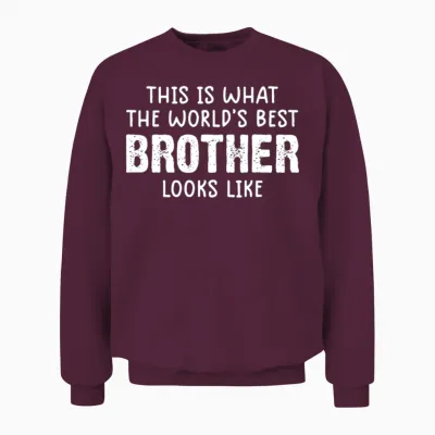 Funny Brother Shirts from Sister Brother Unisex Sweatshirt - Maroon