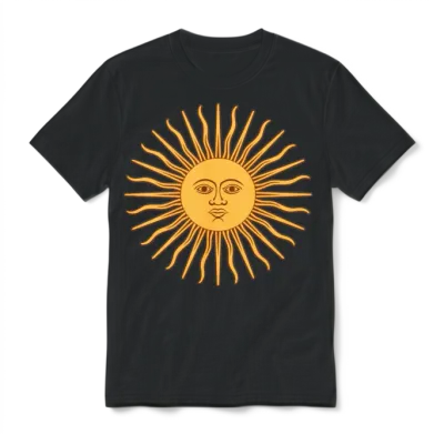 May Sun from Argentina Fl Unisex T-Shirt - Black