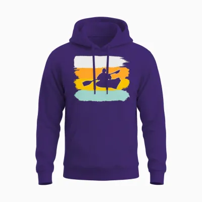 Canoe Retro Unisex Hoodie - Purple