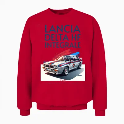 Retro Delta Rally Unisex Sweatshirt - Red