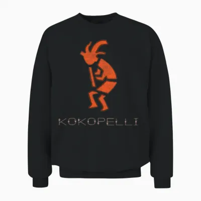 Kokopelli - Hopi Flute Player Unisex Sweatshirt - Black