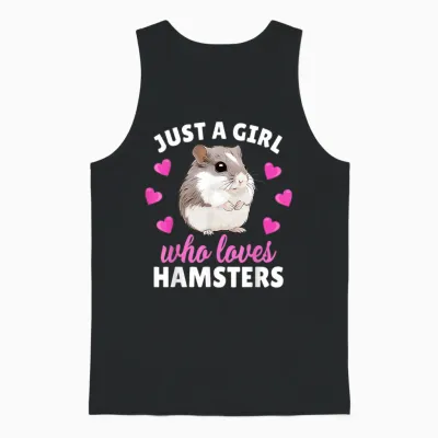 Just a Girl Who Loves Hamster Cute Zwerghamster Haustierbesitzer Unisex Tank Top - Black
