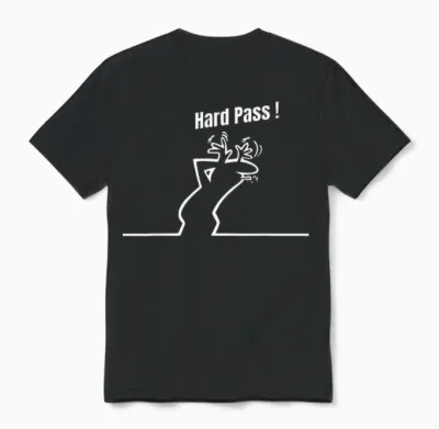Hard Pass Design Inspired by the Iconic La Linea Style Unisex T-Shirt - Black
