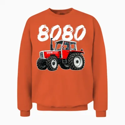 Steyr Austria Laster Landwirtschaft Trecker 8080 Traktor Unisex Sweatshirt - Orange