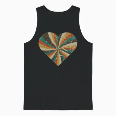 Colorful Creative Retro Group Unisex Tank Top - Black