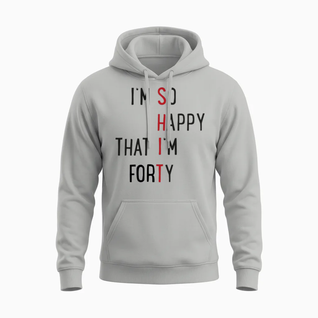 40 Birthday Unisex Hoodie in Ash