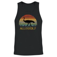 Funny Allegedly Ostrich Shirt Flightless Bird Love Unisex Tank Top - Black – 2