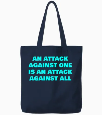 An Attack Against One Tote Bags - Navy