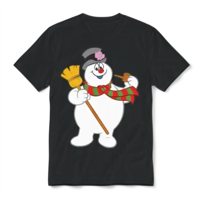 Frosty the Snowman New Sku Unisex T-Shirt - Black
