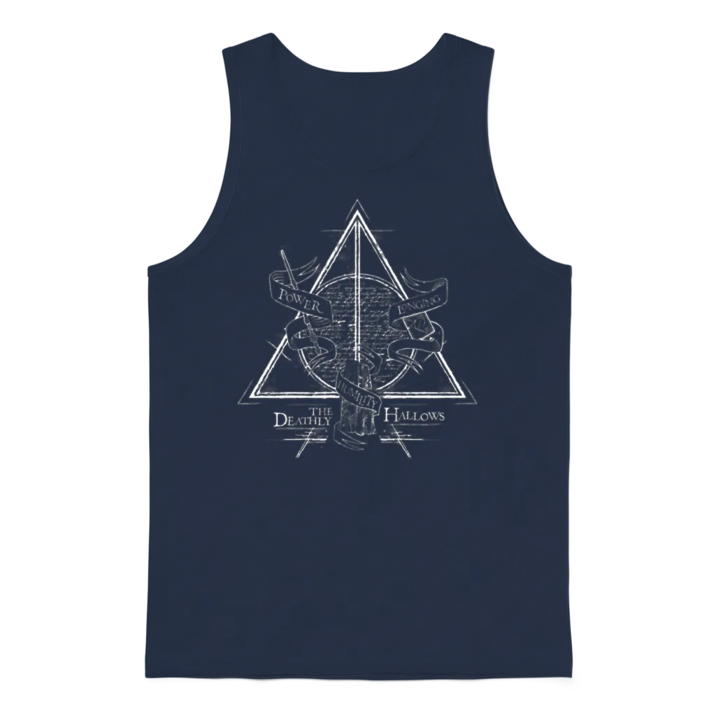 Harry Potter the Deathly Hallows Unisex Tank Top - Navy