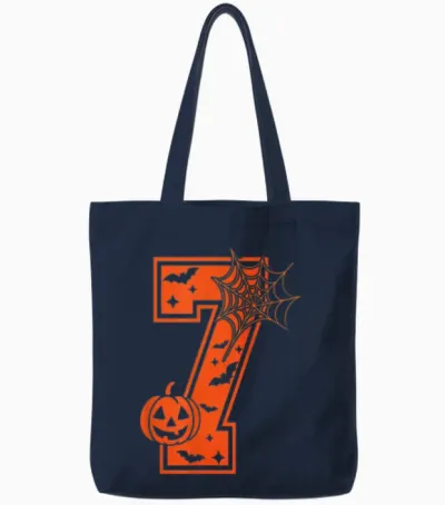 Funny 67 Six Seven Meme Couple Matching Halloween Costume Tote Bags - Navy