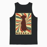 Meerkat Retro Vintage Unisex Tank Top in Black - 1