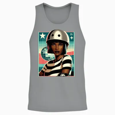 Retro Roller Queen Unisex Tank Top - Sport Grey