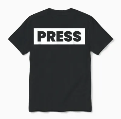 Press Design Saying Press Media News Journalists Press Unisex T-Shirt - Black