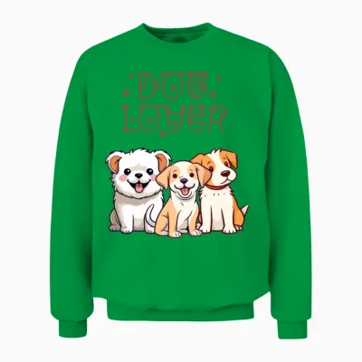 3 Cute Dogs for Dog Lovers Unisex Sweatshirt - Irish Green