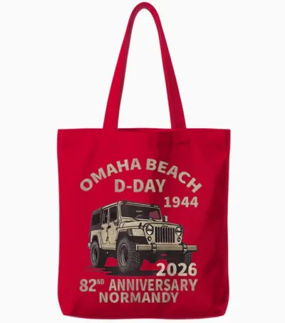 D-Day Normandie 1944 D Day 82 Ans D Day 82nd Anniversary Tote Bags - Red