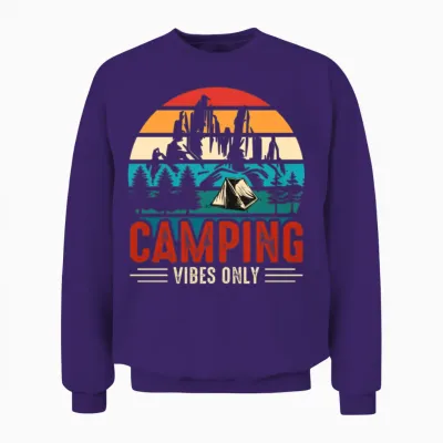 Camping Travelling Hiking Unisex Sweatshirt - Purple