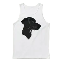 Black Dog — Lovers Unisex Tank Top - White – 1