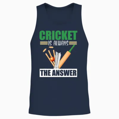 Cricket Cricket Sport Funny Cricketer Cricket Unisex Tank Top - Navy