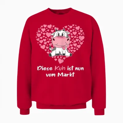Damen Landwirtin Braut Outfit Mit Kuh Jga Unisex Sweatshirt - Red