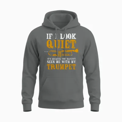 Trumpet Trumpeter Wind Instrument Unisex Hoodie - Graphite Heather