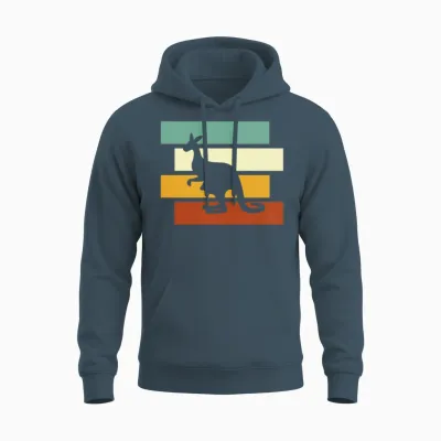 Kangaroo Retro Unisex Hoodie - Dark Heather