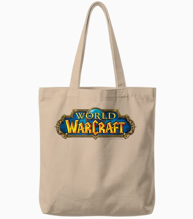 World of Warcraft Classic Official Logo Tote Bags in Natural