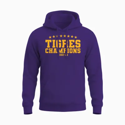 Champs Tigres Retro Unisex Hoodie - Purple