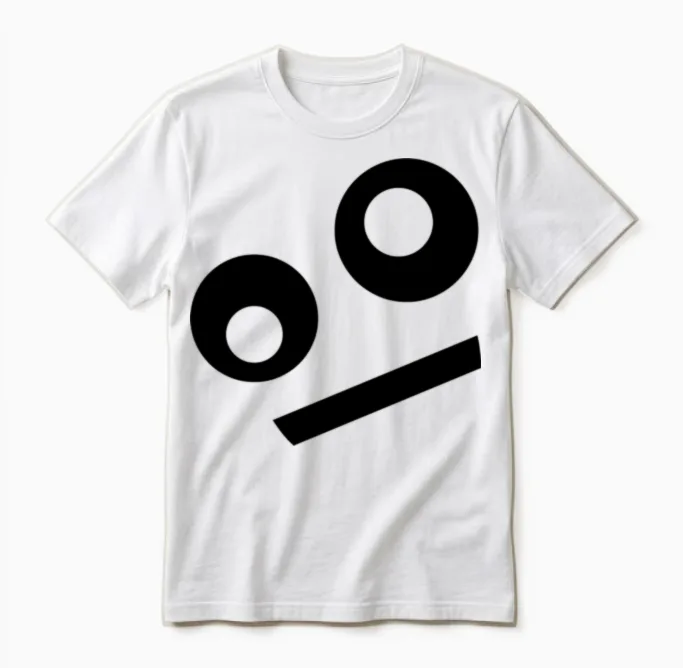 Funny Face Unisex T-Shirt in White