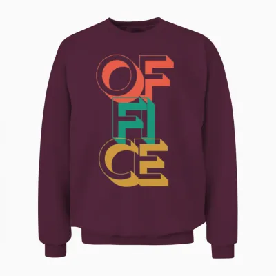 Retro Office Unisex Sweatshirt - Maroon
