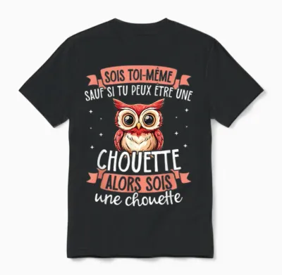 Be Yourself Unless You Can Be an Owl T-Shirt, Black, S Unisex T-Shirt - Black