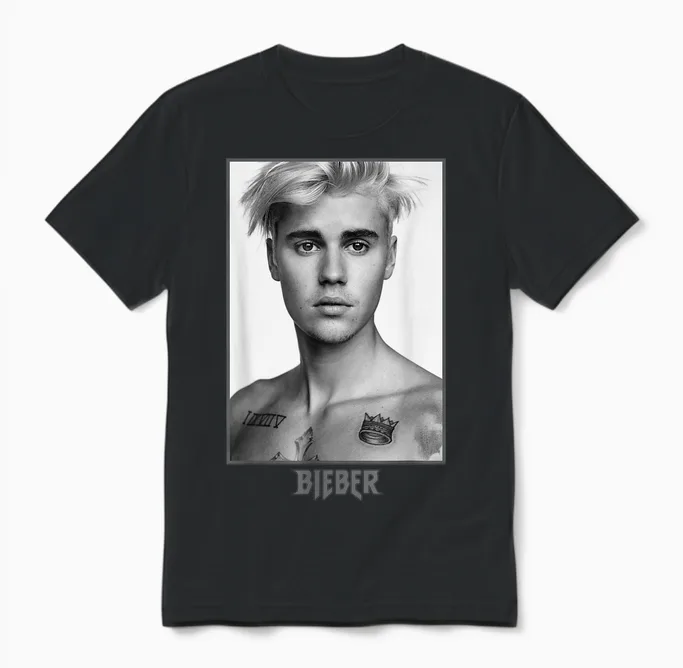 Justin Bieber Sorry Photo Unisex T-Shirt in Black
